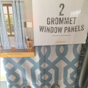 Duck River Textile Blue and White Window Panels